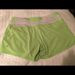 Lime green lululemon shorts size 10